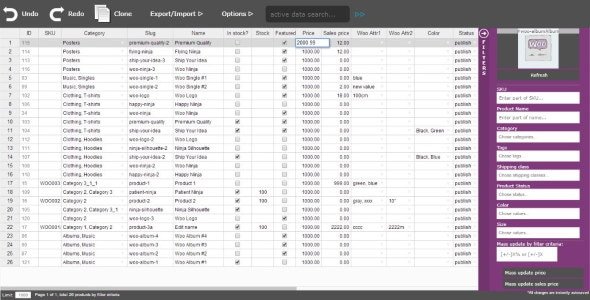 Bulk Spreadsheet Product Manager for WooCommerce and WP E-commerce: