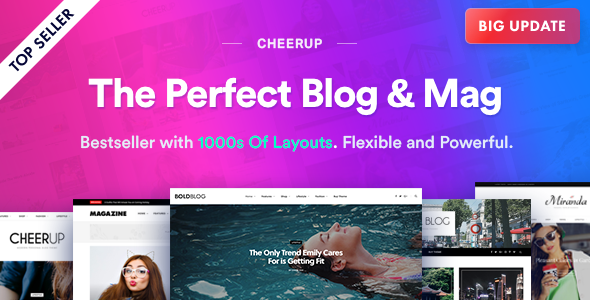 CheerUp - Food, Blog & Magazine for WordPress 